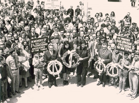 First Armenian Genocide march at Eleftheria square in Nicosia (1975). Wikimedia Commons