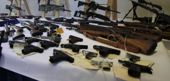 Example of the firearms seized by the  Attorney General of California in a sweep for illegal weapons.