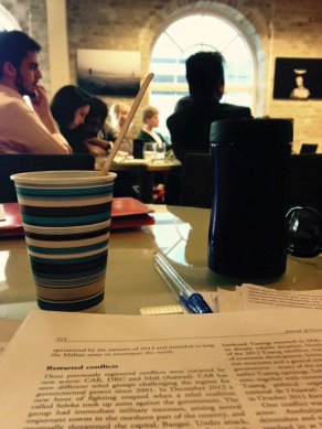 Coffee and Peace Research. The picture is taken during a seminar in PRIO's Philosopher's Hall. PHOTO: Jelena Milenkovic.