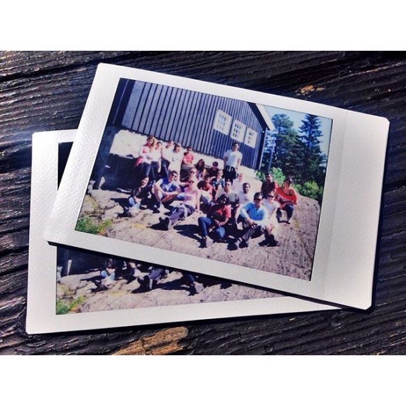 Polaroid pictures from this year's cabin trip. Photo by summer school student Pedro Henrique Souza.