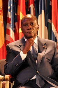 Alassane Ouattara, presidente de Costa de Marfil y, más allá de las Abuelas, el gran centro de atención de todo el evento