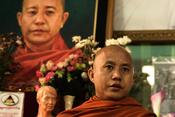 The monk Ashin Wirathu, famous for his inflammatory speeches, at the Maseyein Monastery in Mandalay, Myanmar. Photo: Vincenzo Floramo