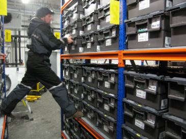 Shelves inside the vault