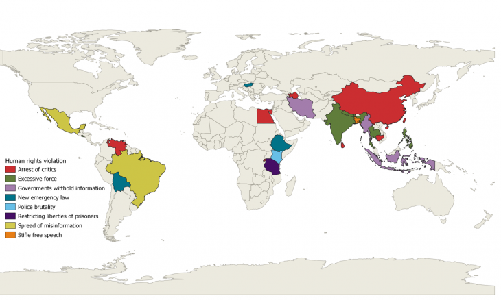 map of countries with dictators
